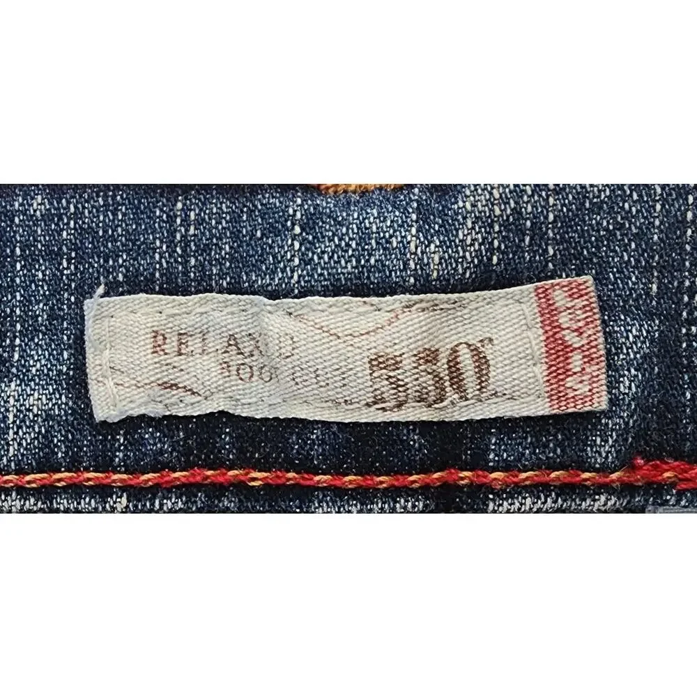 Levis Jeans Womens 8 Blue 550 Relaxed Boot Cut Mid Waist Mom Denim Pants Y2K 07 - Picture 2 of 16